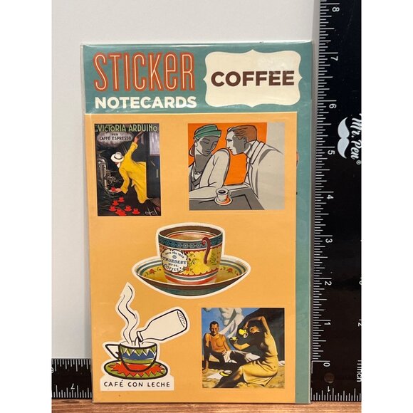 Vintage Coffee Art Peel-Off Sticker Notecard Laughing Elephant SN104 - Picture 1 of 2